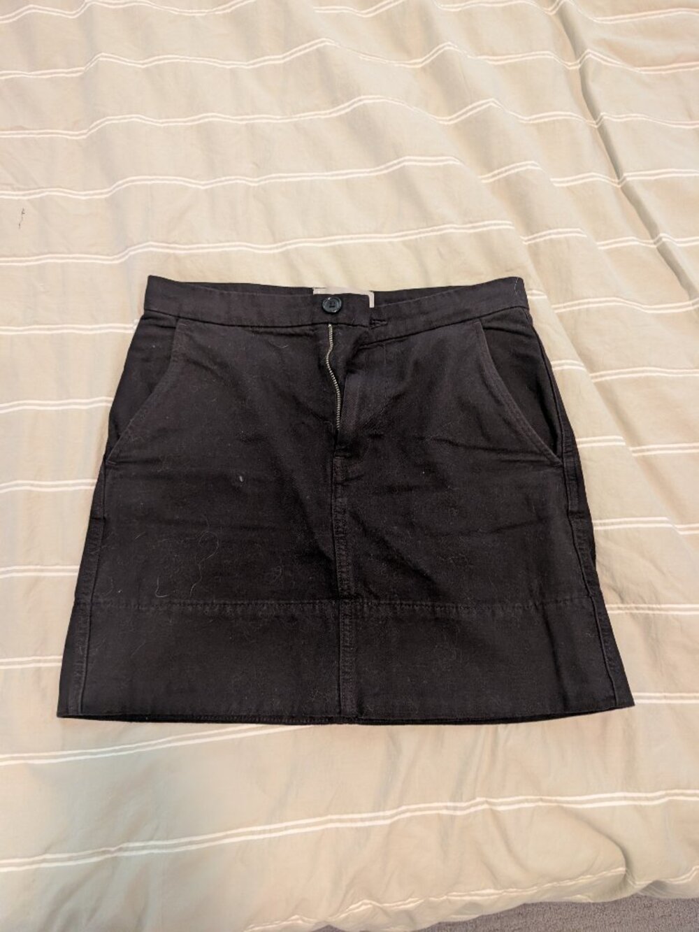 Everlane Black Denim Miniskirt